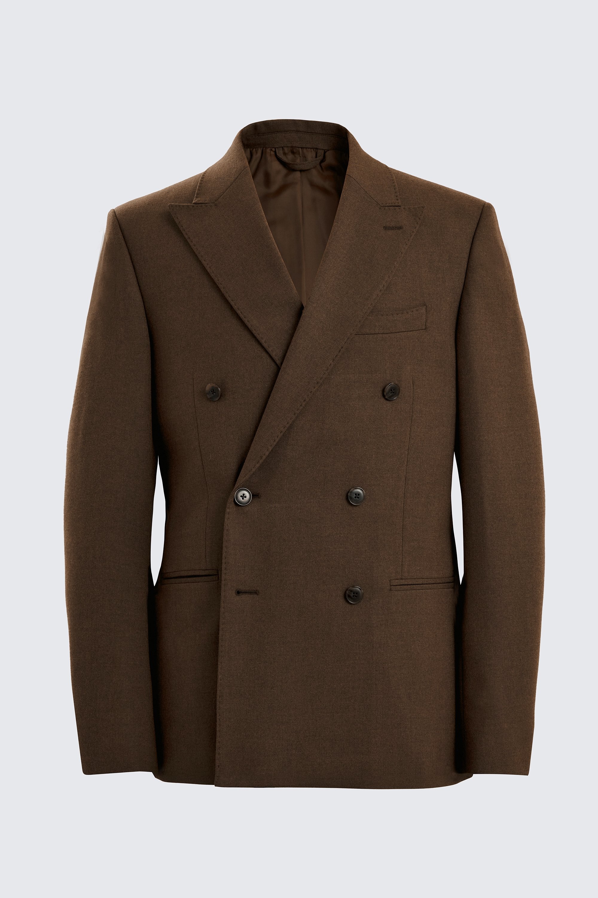 Slim Fit Chestnut Flannel Suit